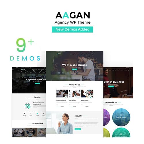 Aagan - Agentur Startup WordPress-Theme