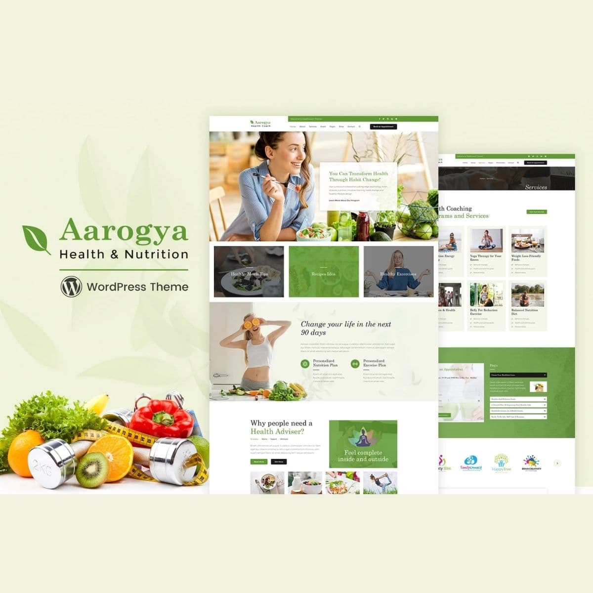 Aarogya | Nutrition & Dietitian WordPress主题
