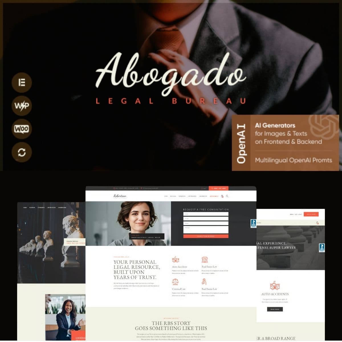 Abogado - Lawyer, Advocate & Legal ورڈپریس تھیم