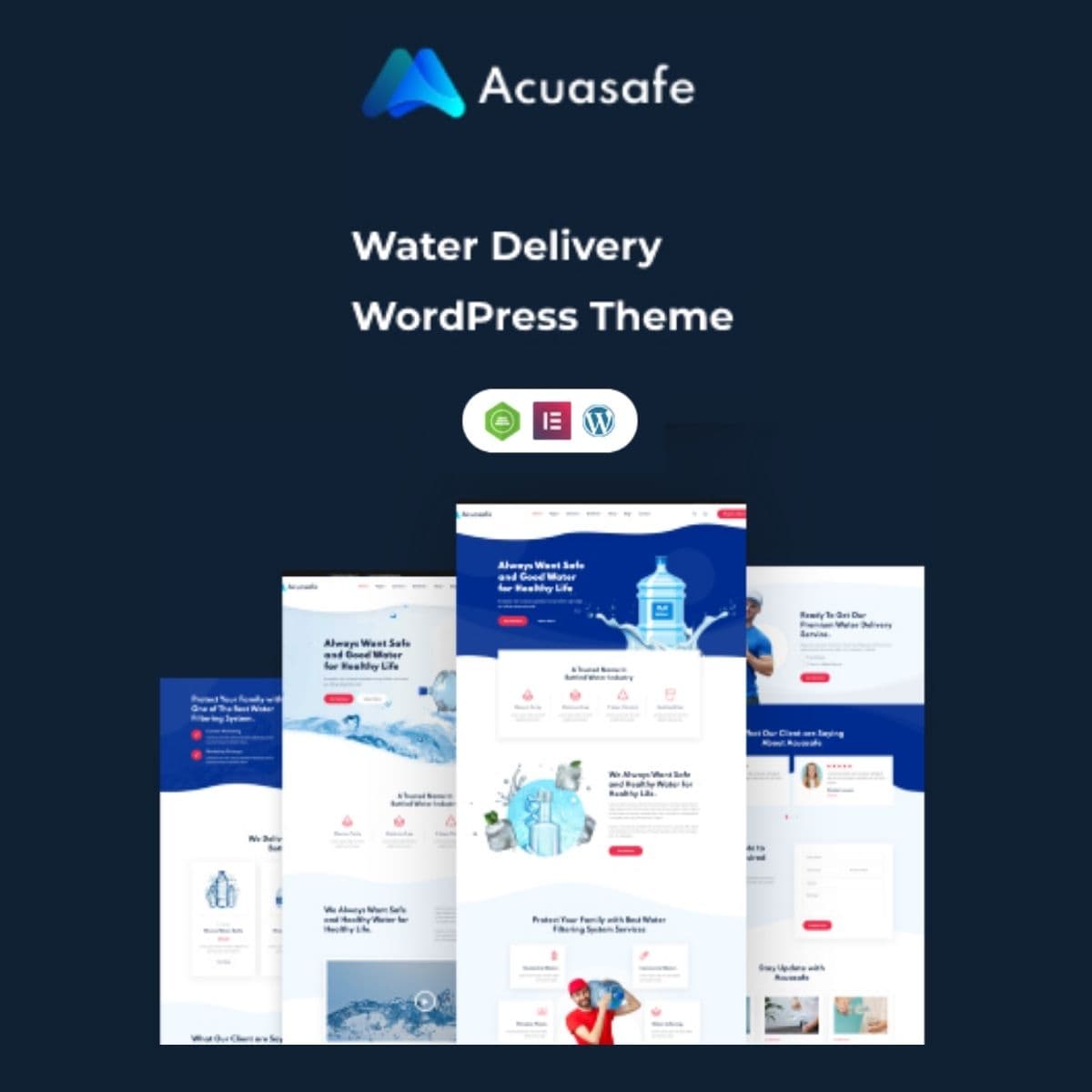 Acuasafe - Drinking Water Delivery WordPressテーマ
