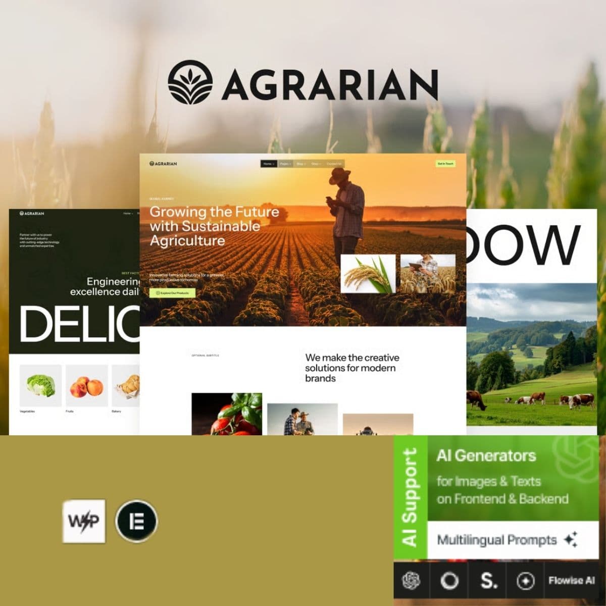 Agrarian - Agriculture Azienda & Organic Farm Tema WordPress