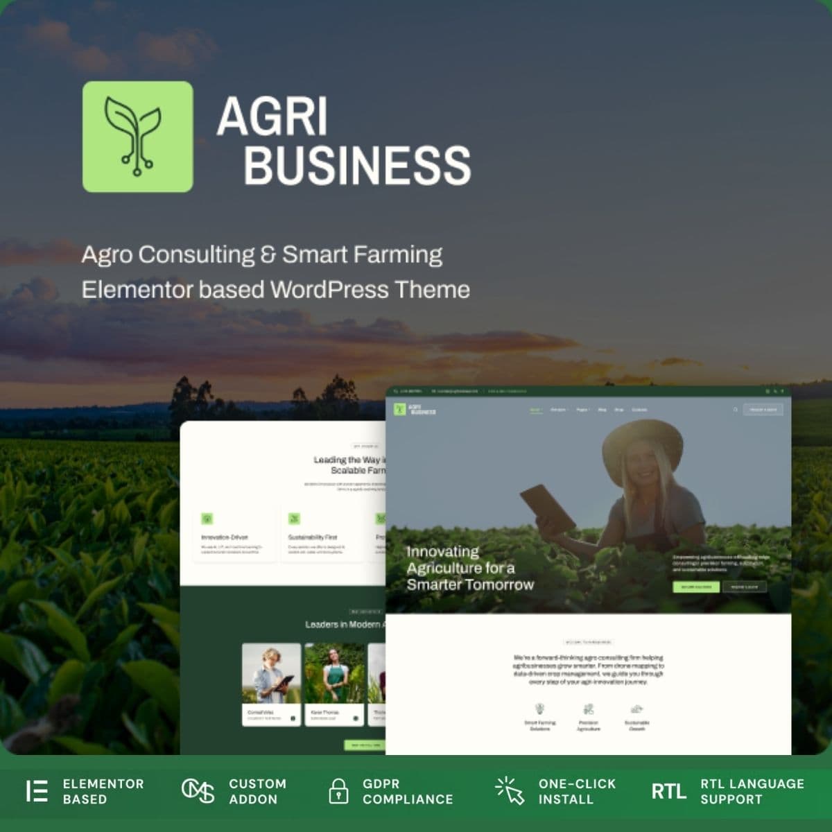 Agribusiness - Agriculture Business Consulting Tema WordPress