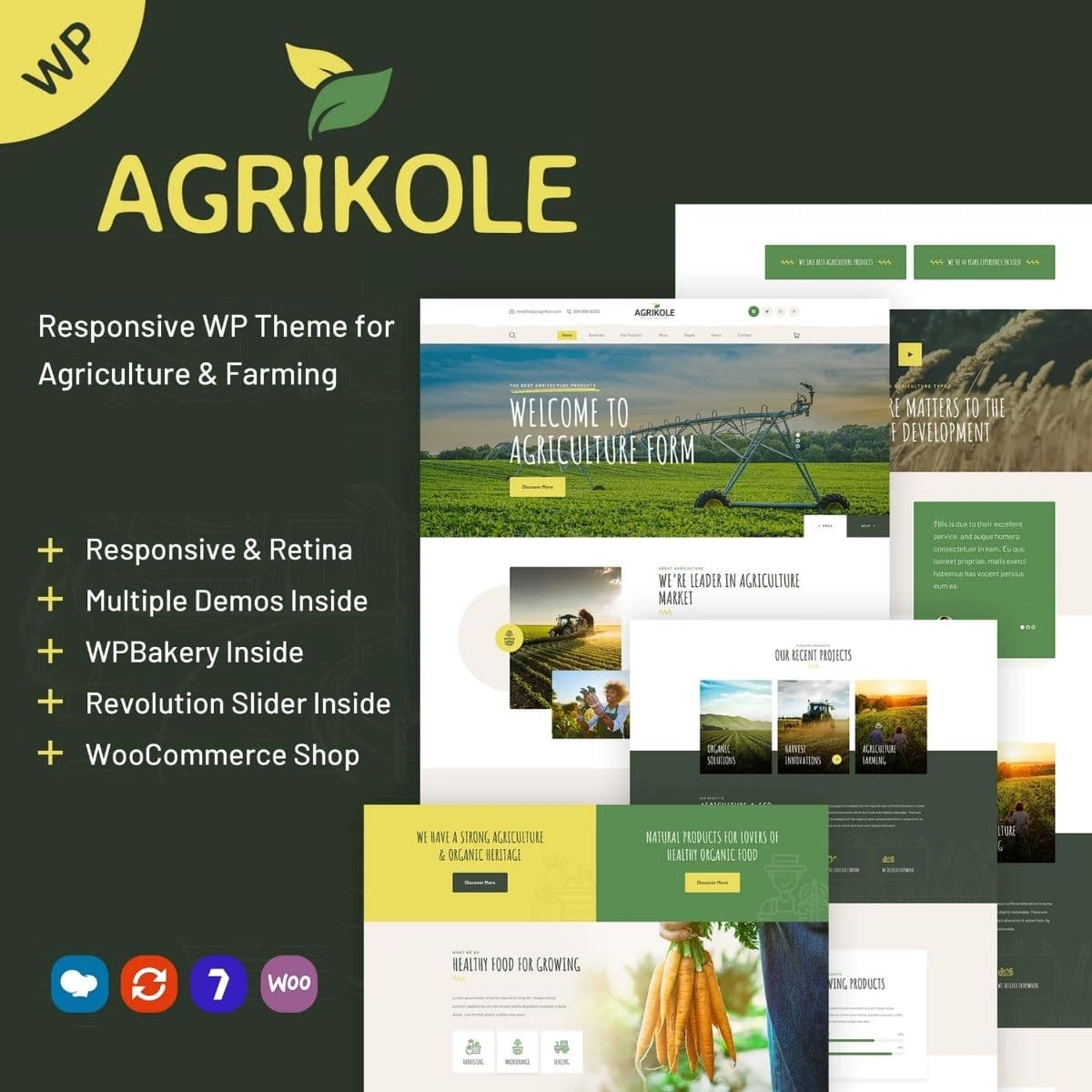Agrikole | 农业与种植的响应式 WordPress 主题