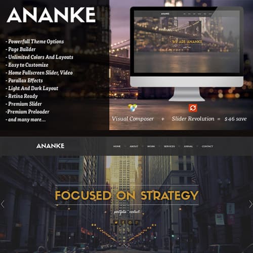 Ananke - One Page Parallax Thème WordPress