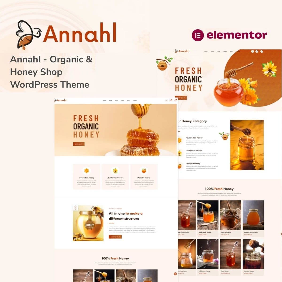 Annahl - Organik & Bal Dükkanı WordPress Teması