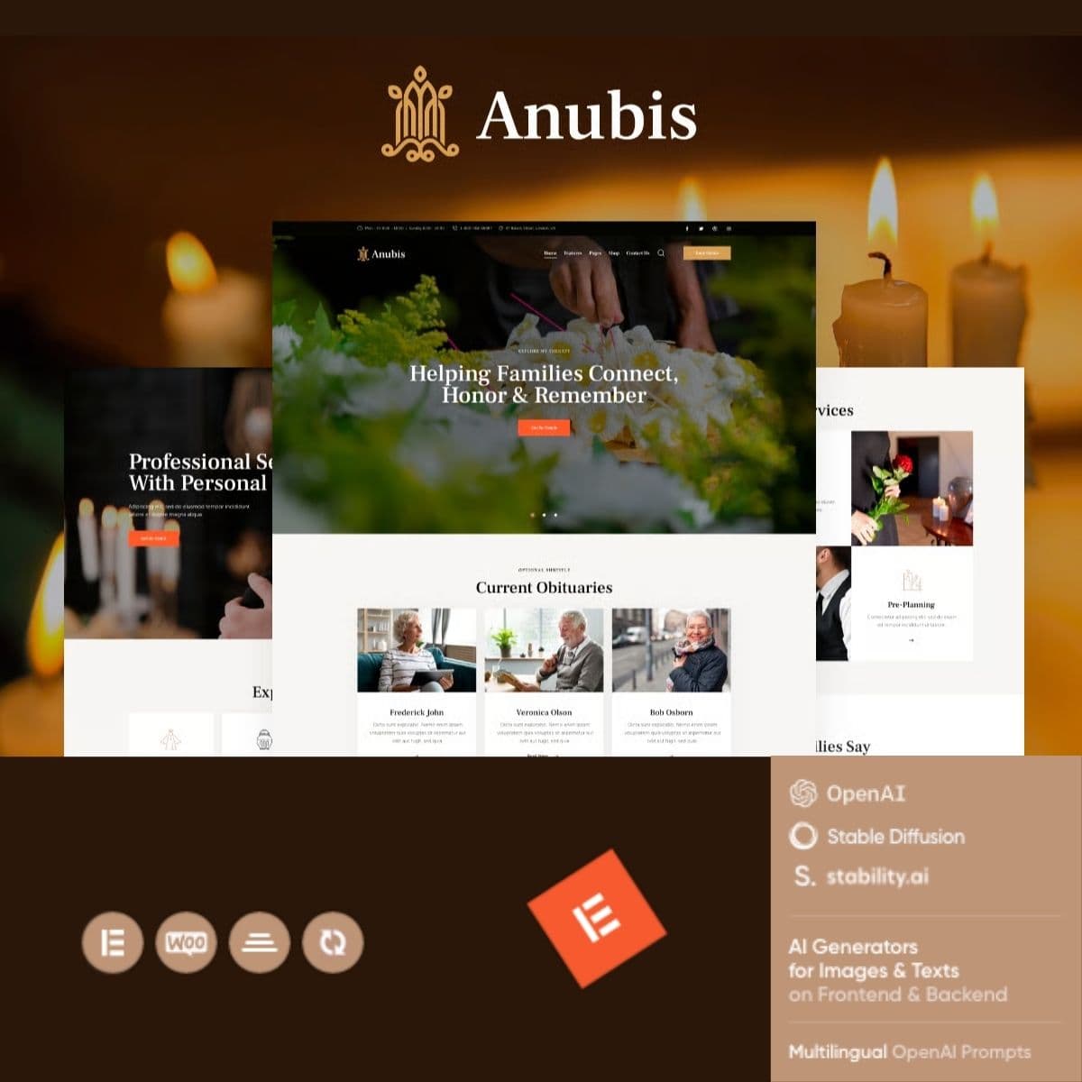 Anubis - Funeral & Burial Services WordPress-thema