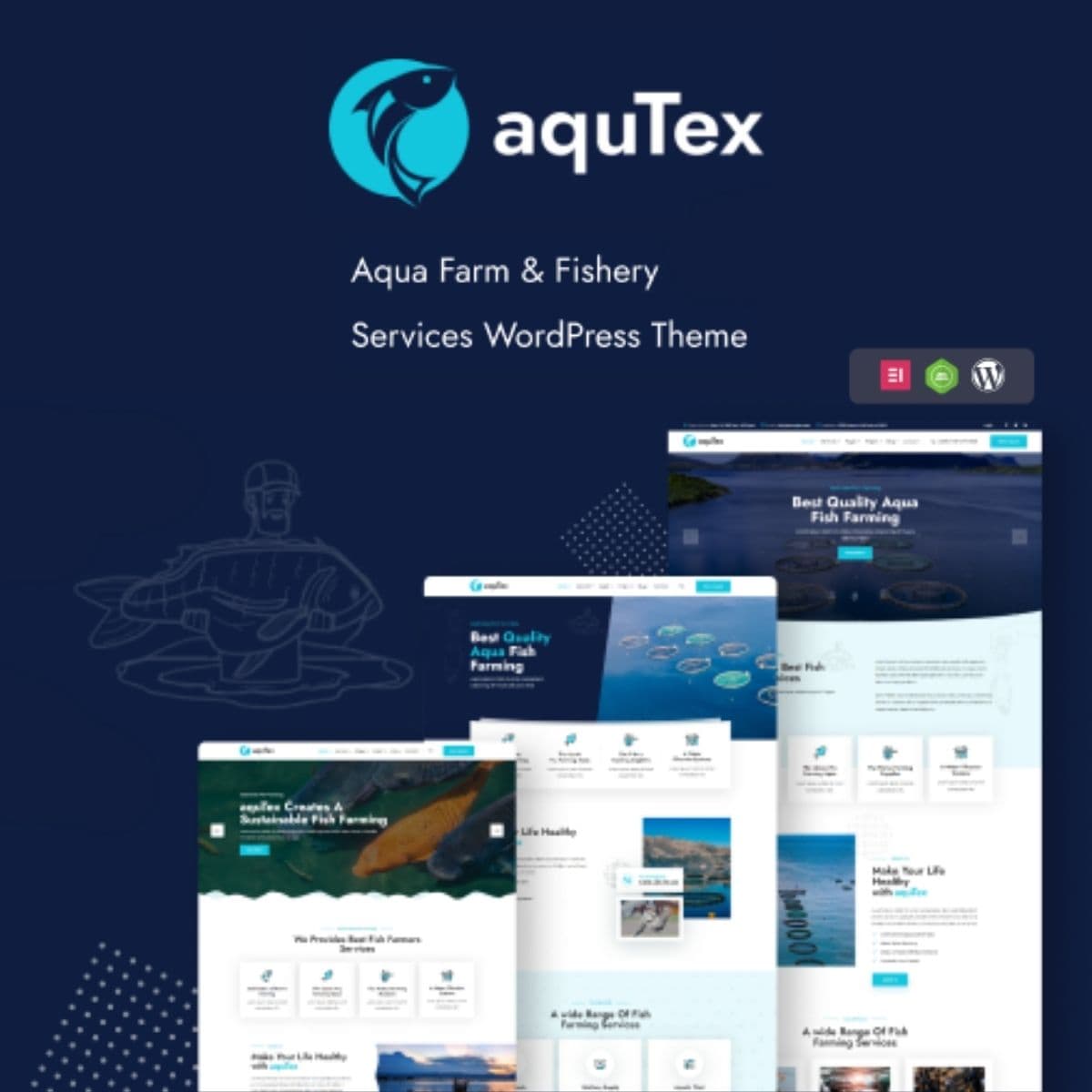 Aqutex - Su Ürünleri ve Balıkçılık Hizmetleri WordPress Teması + RTL
