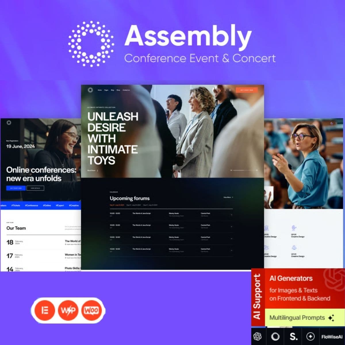 Assembly - Conference حدث & Concert قالب ووردبريس