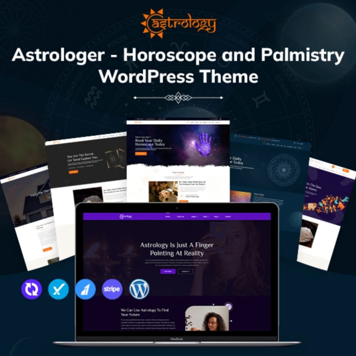 Astro Theme & Horoscope Astrology WordPress主题 With AI 内容 Generator