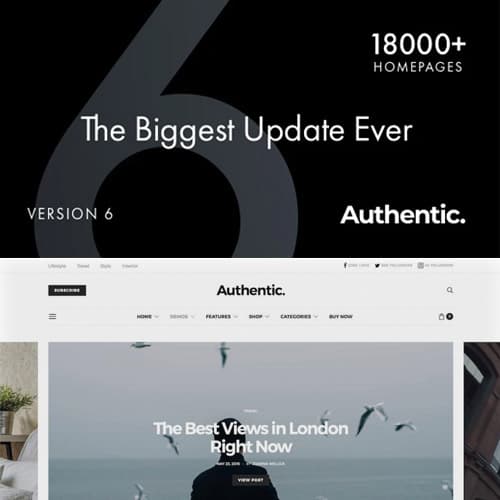 Authentic - Lifestyle Blog & 雜誌 WordPress主題