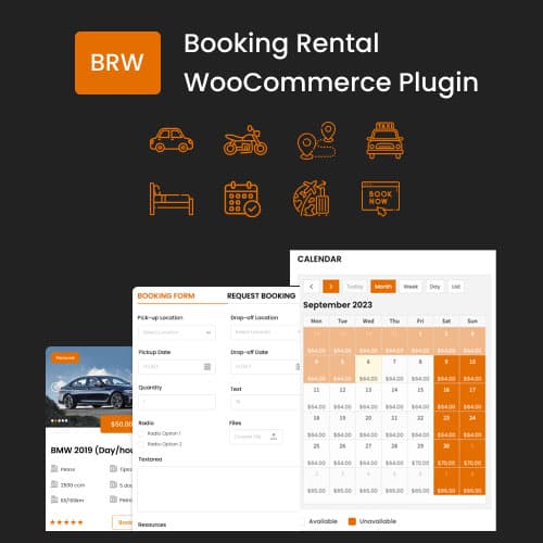 BRW - การจอง Rental Plugin WooCommerce