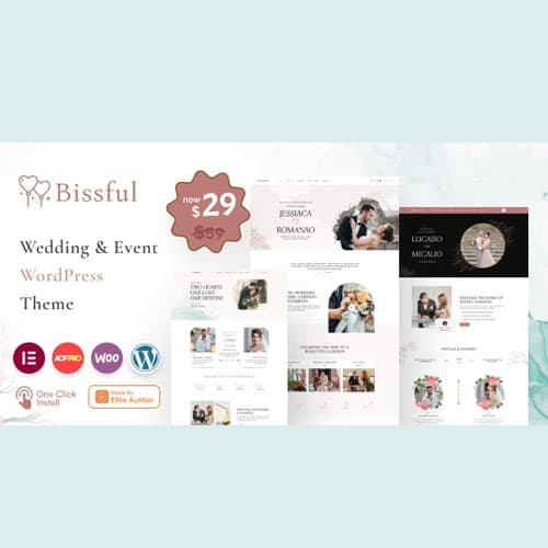 Bissful - زفاف & حدث قالب ووردبريس