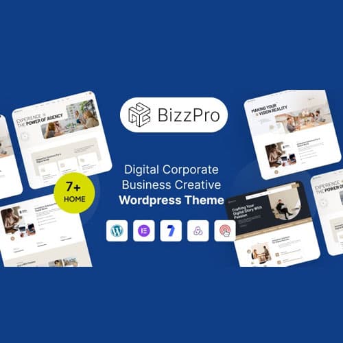 Bizzpro – Dijital Kurumsal İşletme Yaratıcı WordPress Teması Çok Amaçlı
