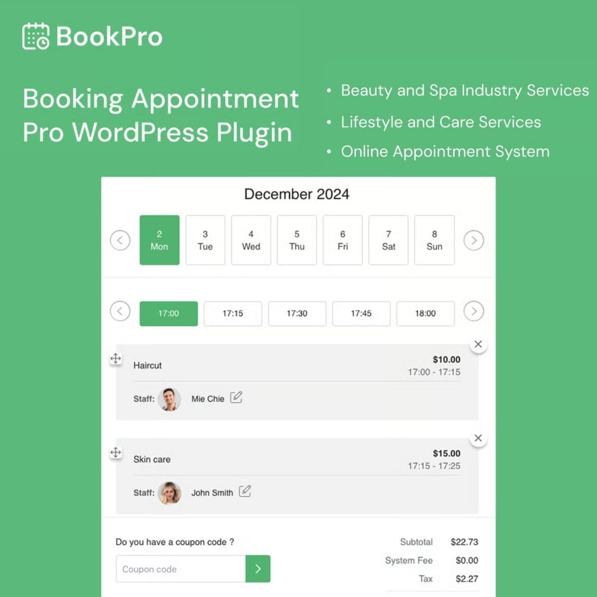 BookPro - Appointment การจอง WordPress Plugin
