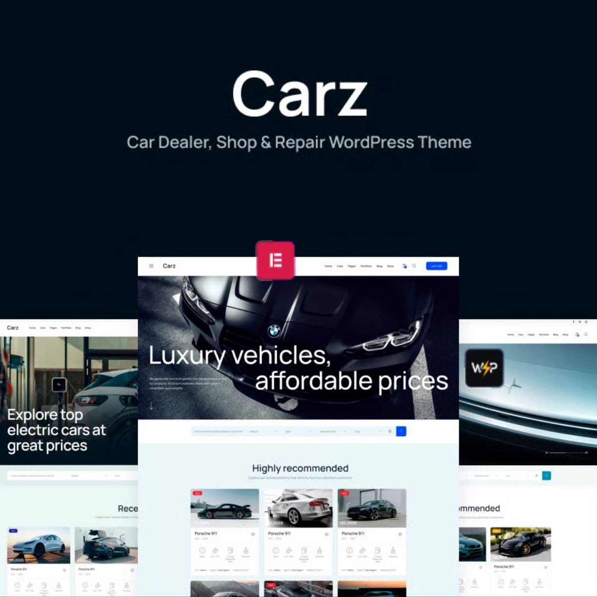 Carz — 車の販売業者、ショップ＆修理用 WordPress テーマ