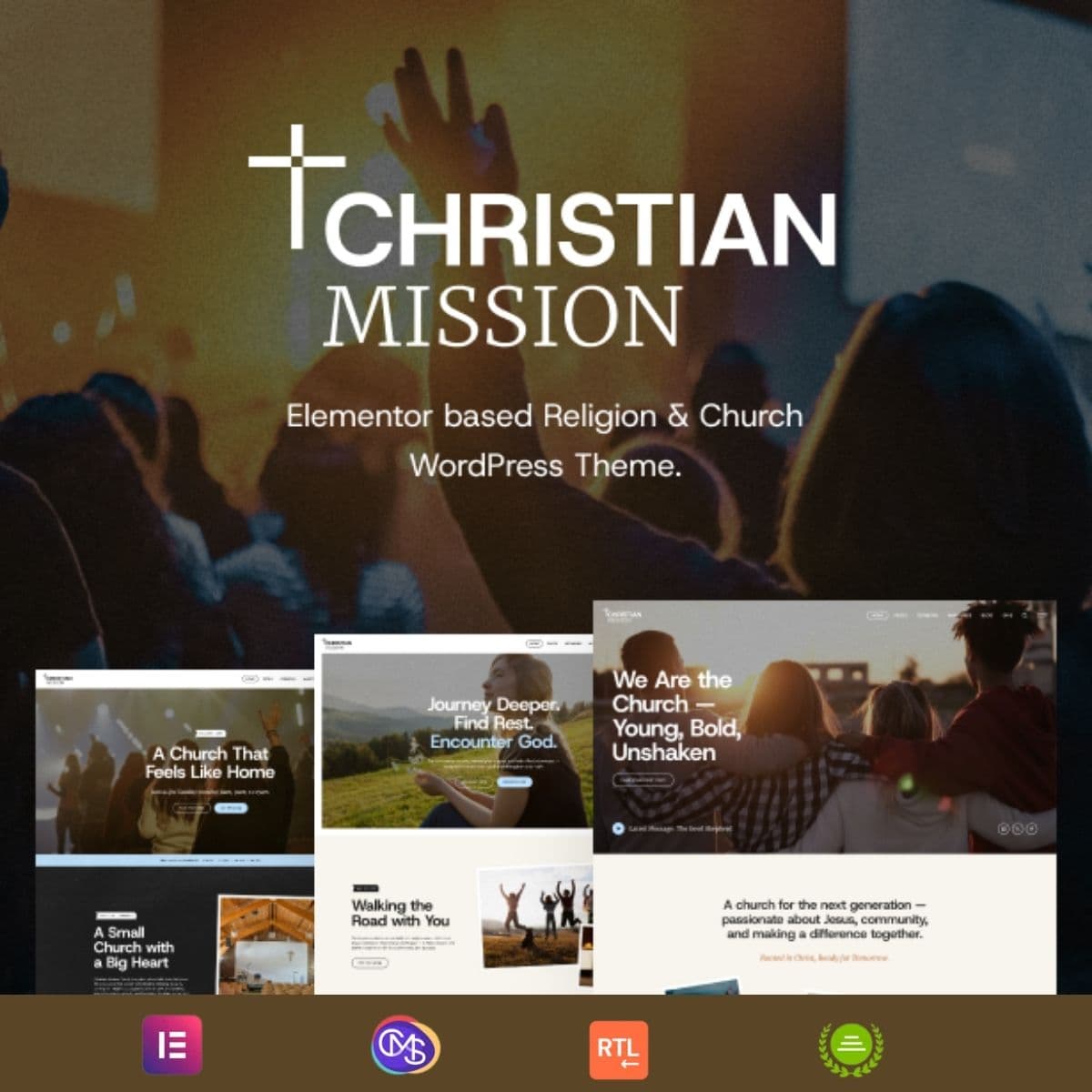 Christian Mission - Religious Evenements & Retreats Church WordPress-thema
