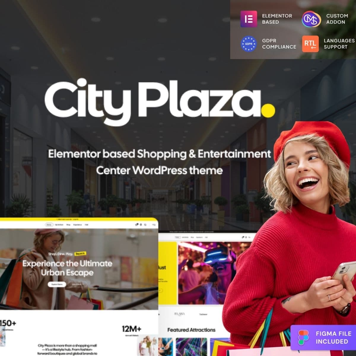City Plaza - Entertainment Center &ショップping Mall WordPressテーマ