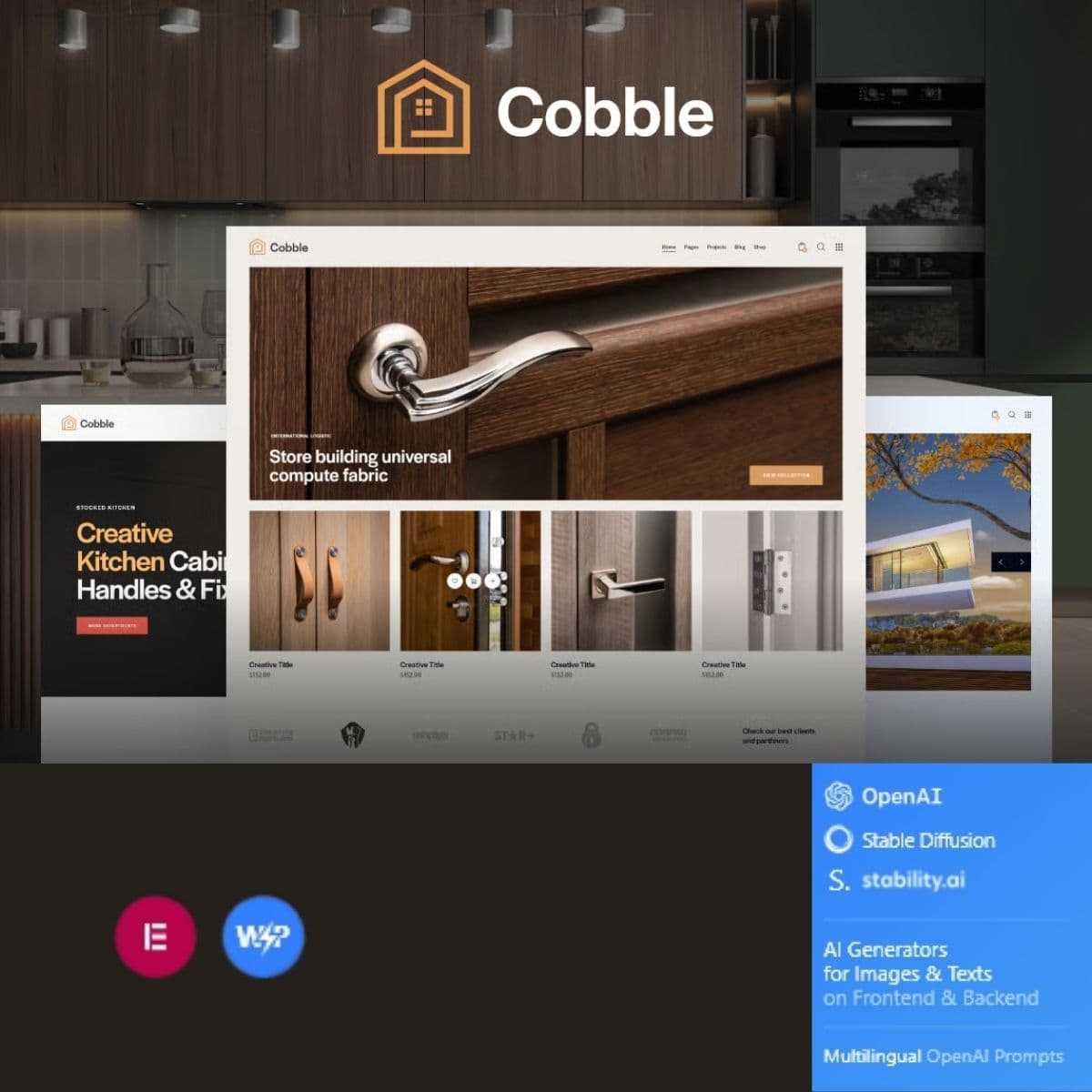 Cobble - Flooring & Construcción Tema de WordPress + AI