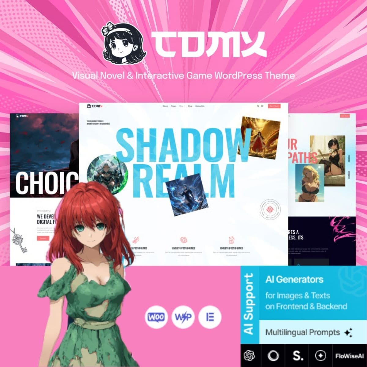 ComX - 비주얼 Novel & Interactive Game 워드프레스 테마