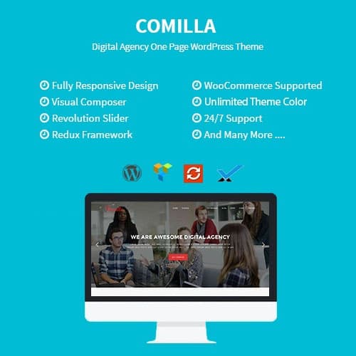 Comilla - Digital Bureau One Page WordPress-thema