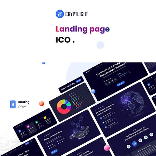 Cryptlight - ICO NFT AI Landing Page Motyw WordPress