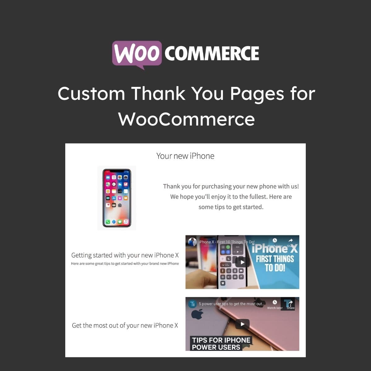 Custom Thank You Pages WooCommerce کے لیے