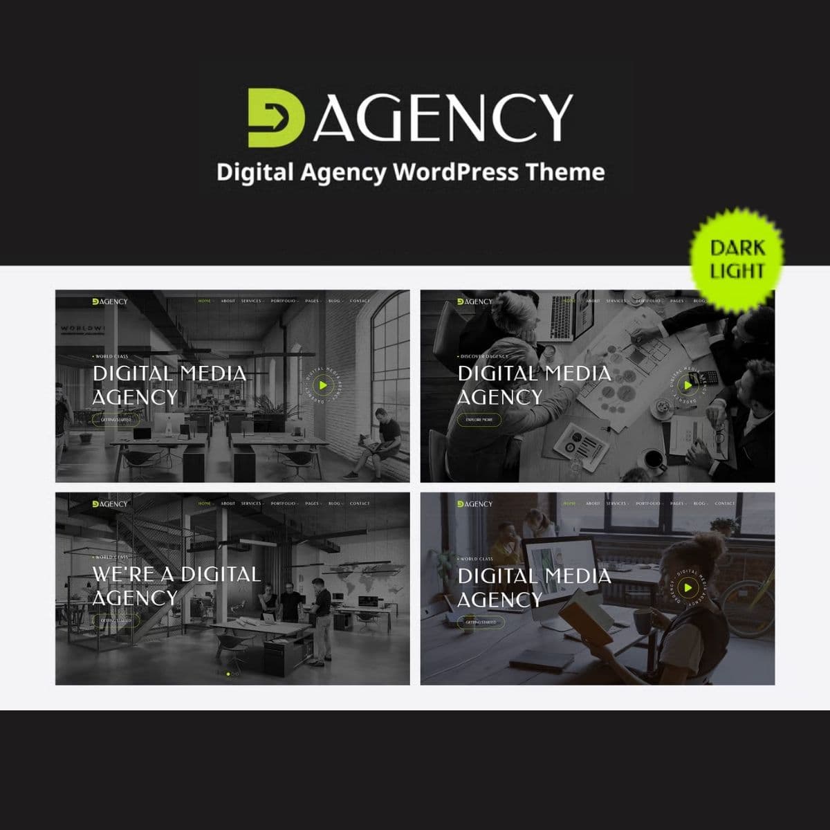 Dagency - Цифровой Агентство Тема WordPress
