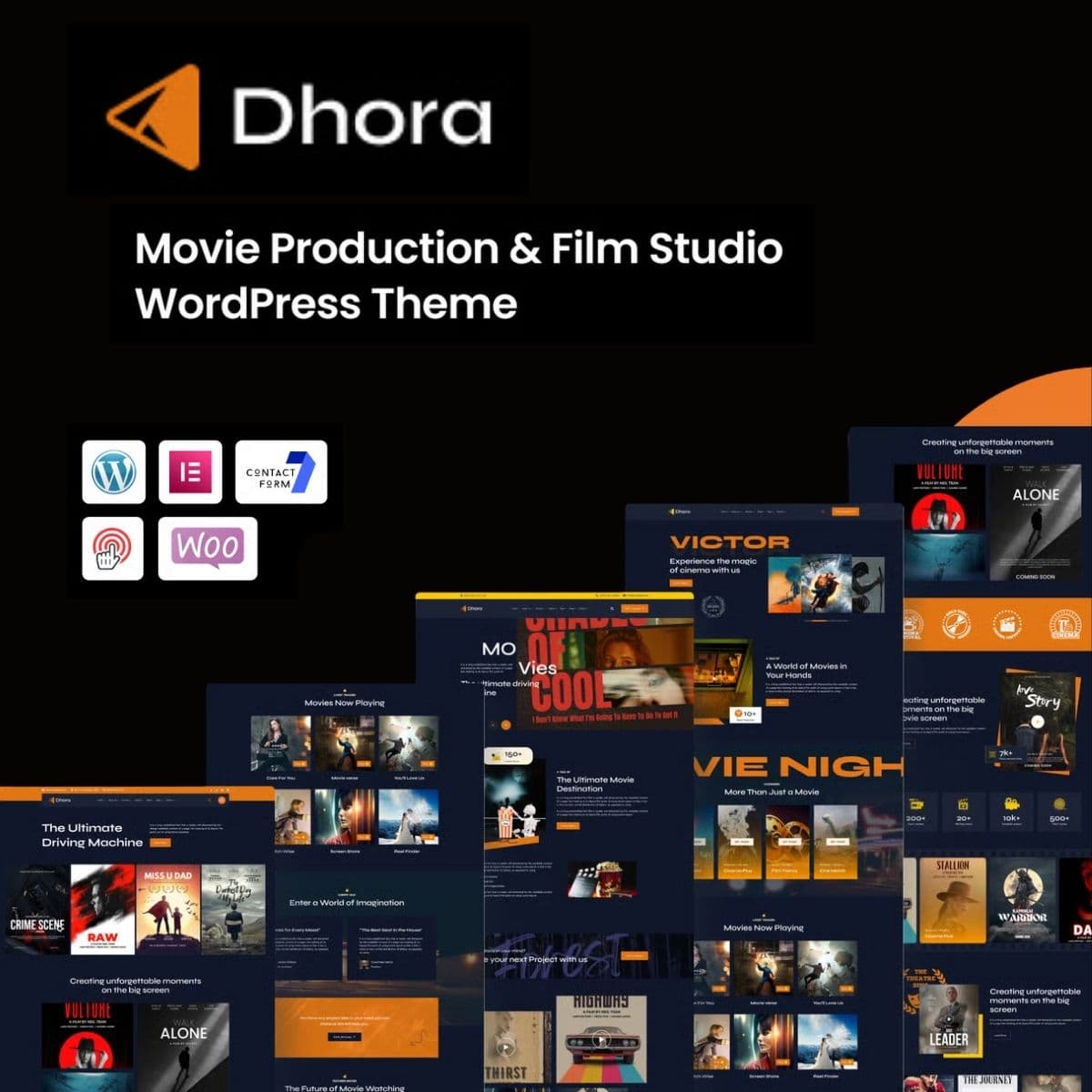 Dhora – Thème WordPress pour Production de Films