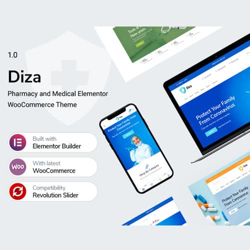 Diza - Pharmacy Cửa Hàng Elementor WooCommerce Theme