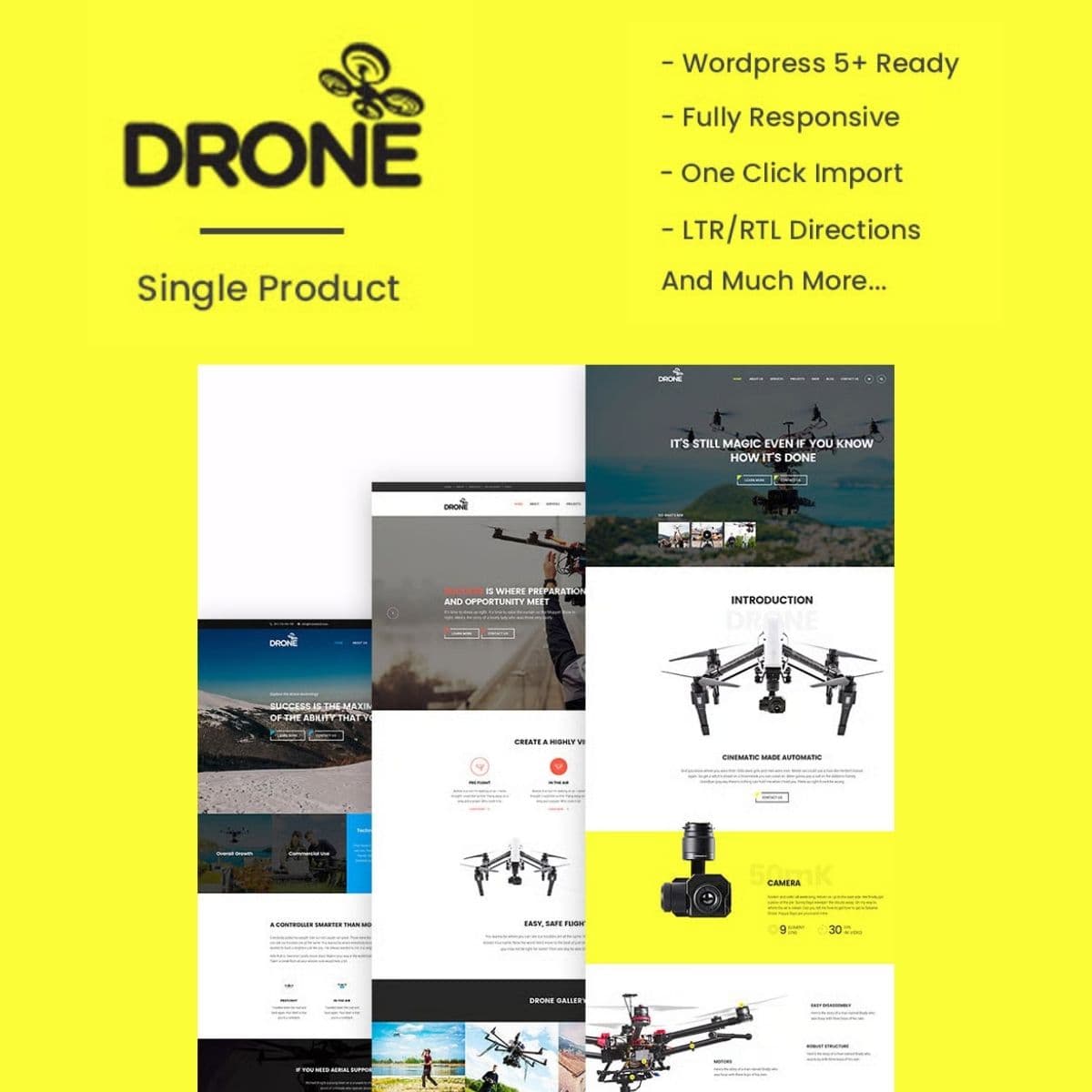 Drone - Single Producto Tema de WordPress