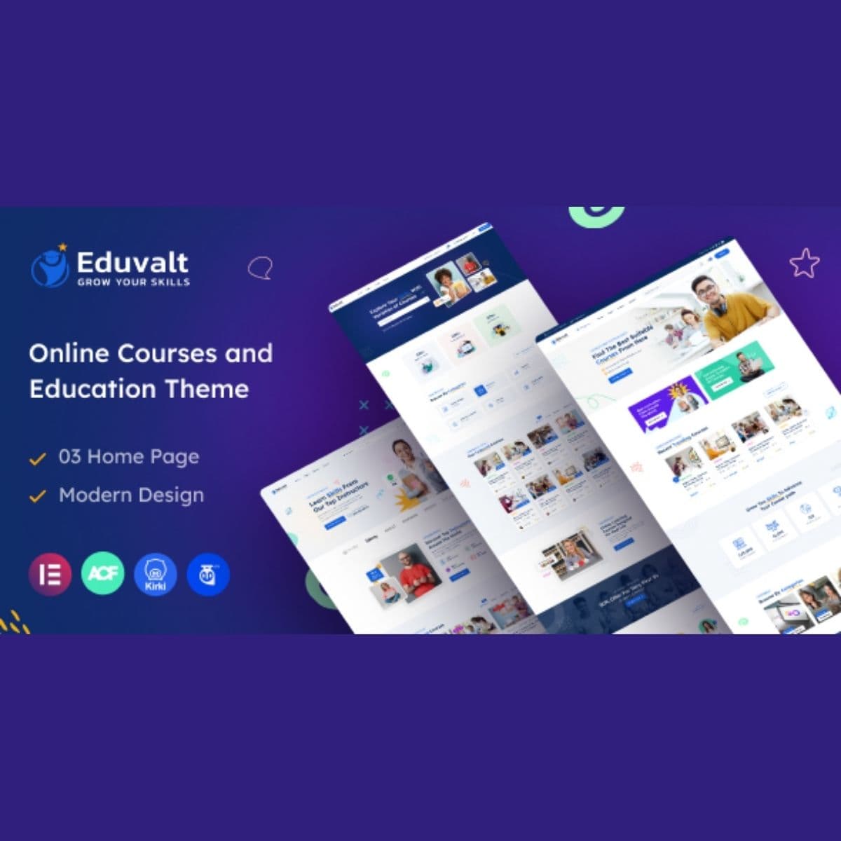 Eduvalt - Online Courses & শিক্ষা ওয়ার্ডপ্রেস থিম + RTL