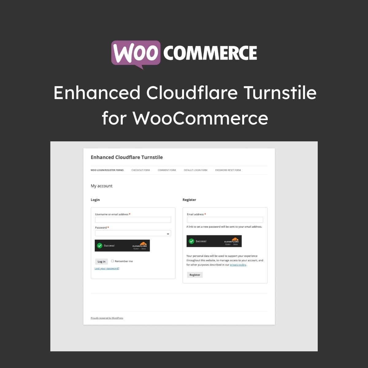 Enhanced Cloudflare Turnstile pour WooCommerce