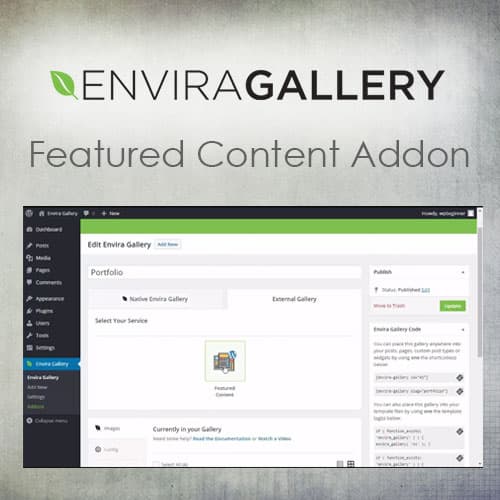 Envira Galerie - Featured Content Addon