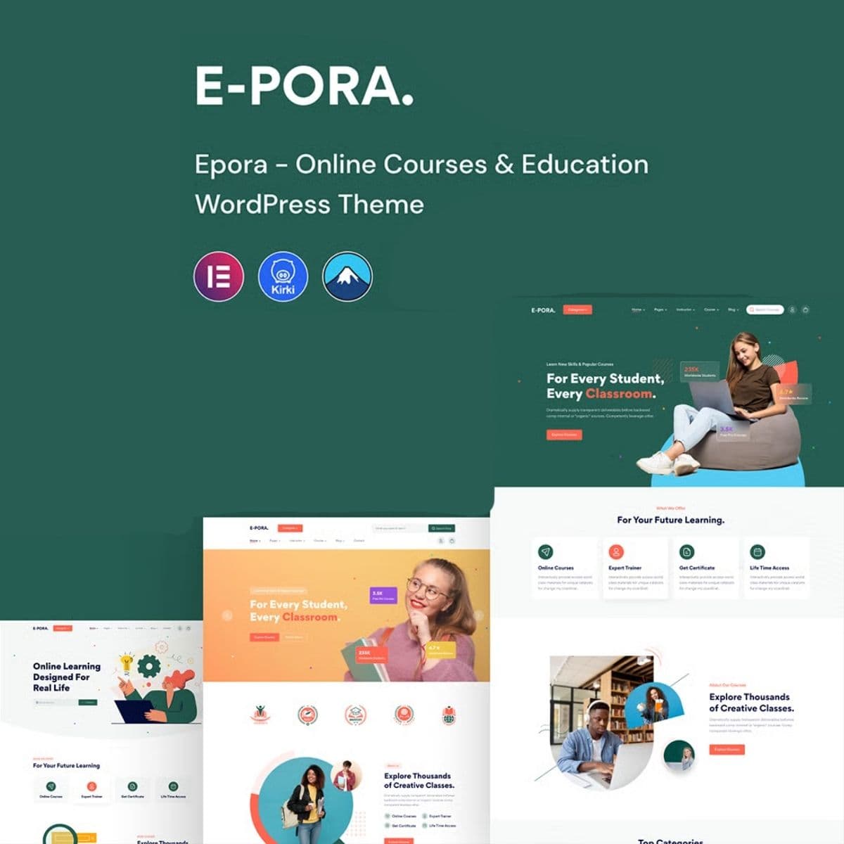 Epora - Online Courses &教育 WordPressテーマ