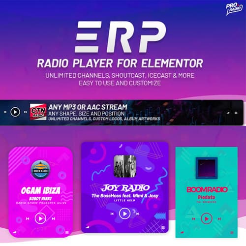 Erplayer - Radio Player Elementor کے لیے