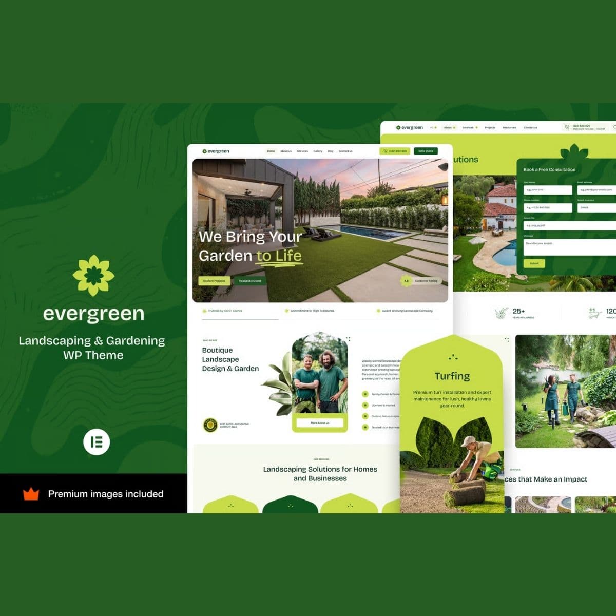 EverGreen – Landscaping Gardening ธีม WordPress