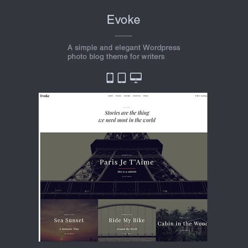 Evoke - Photo Travel Motyw WordPress
