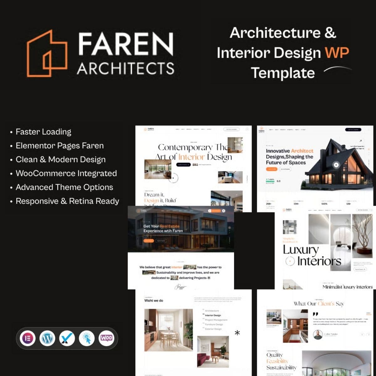 Faren - Architettura and Interni Design Tema WordPress