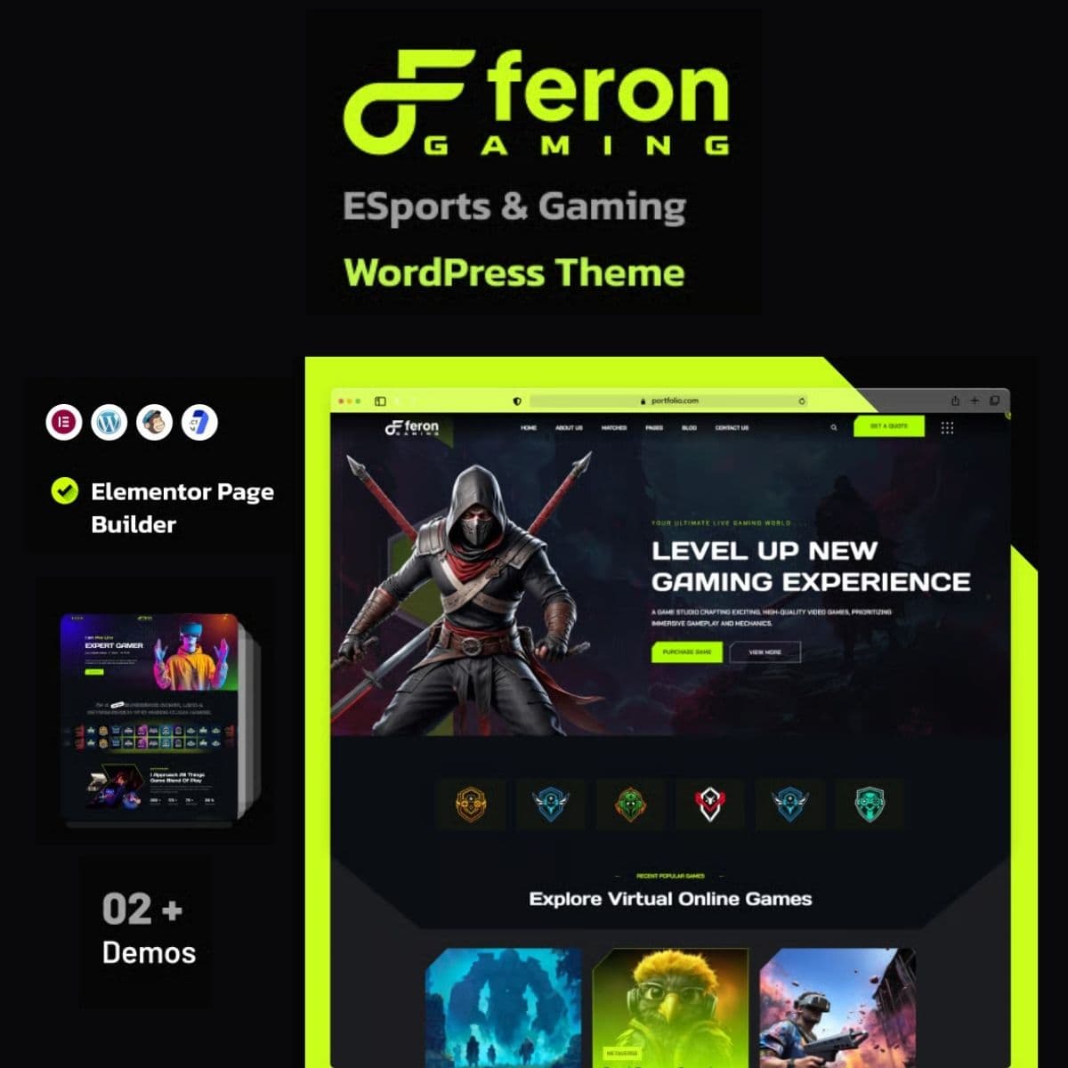 Feron – eSports and Gaming Tema WordPress