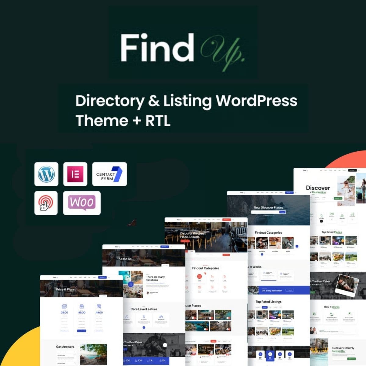 Findup - Directory & Listing ওয়ার্ডপ্রেস থিম + RTL