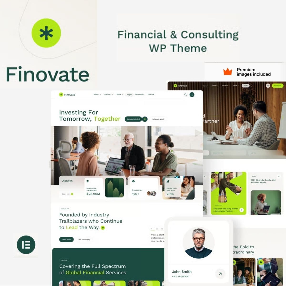 Finovate – Financial Advisors & ธุรกิจ Consulting ธีม WordPress