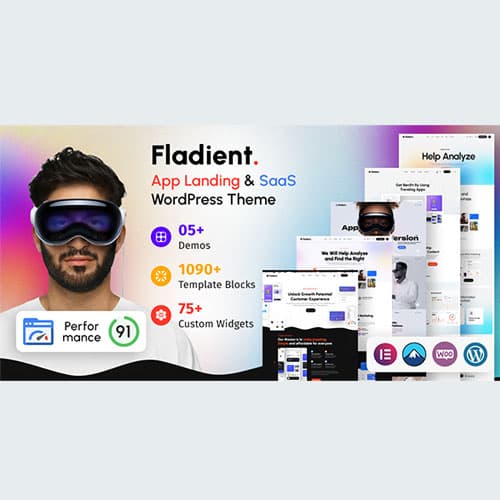 Fladient - App Landing Page Tema WordPress