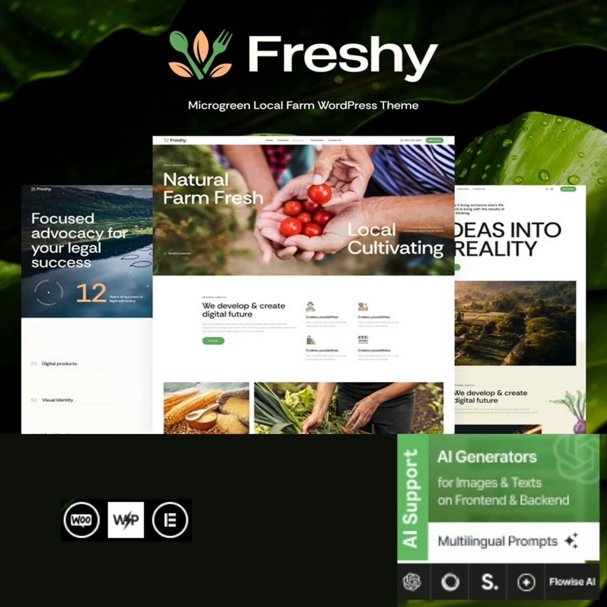 Freshy - Microgreen Local Farm WordPress-thema