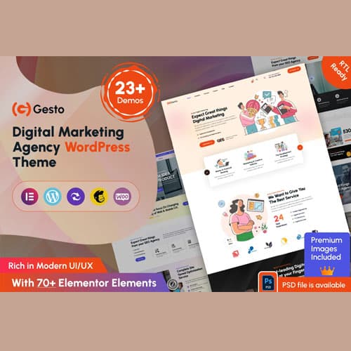 Gesto - Digital Marketing Agencia Tema de WordPress