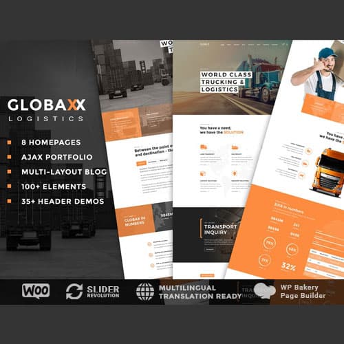 Globax - Logistics WordPress Teması + Woocommerce