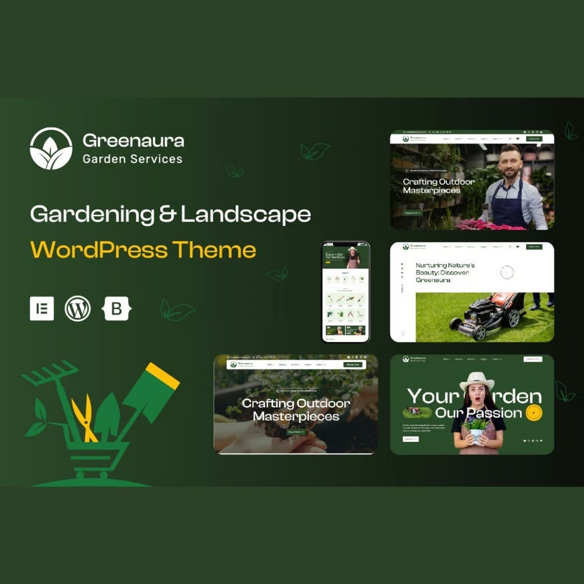 Greenaura - Gardening & Landscaping Tema WordPress