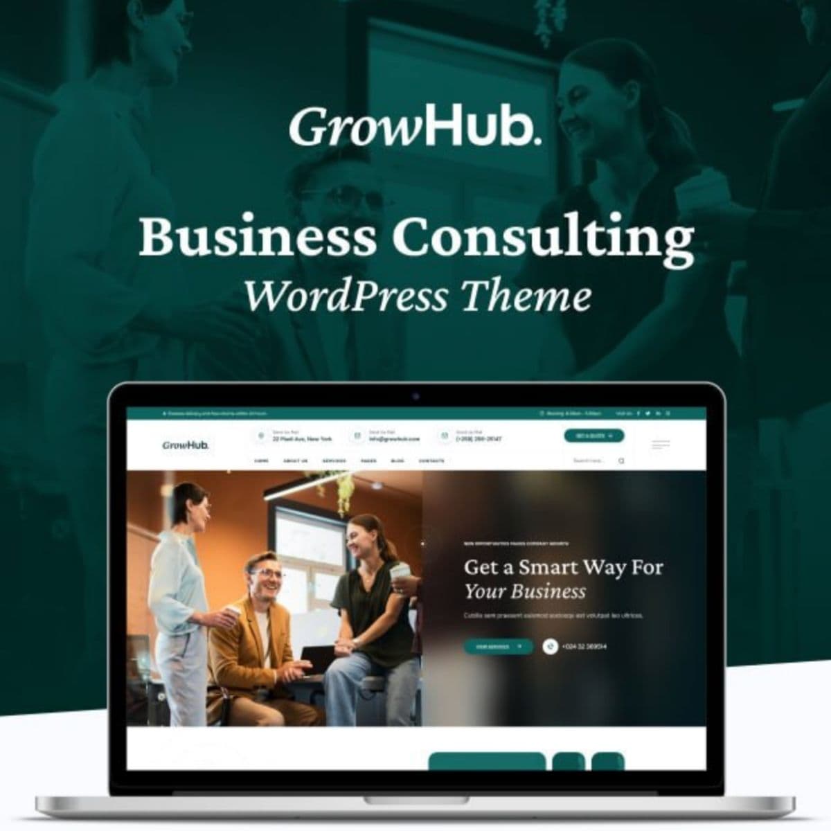 GrowHub - Бизнес Consulting Тема WordPress