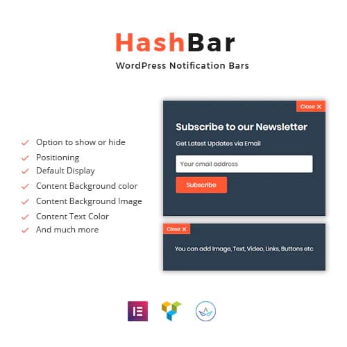 HashBar Pro - WordPress Notificação Bar