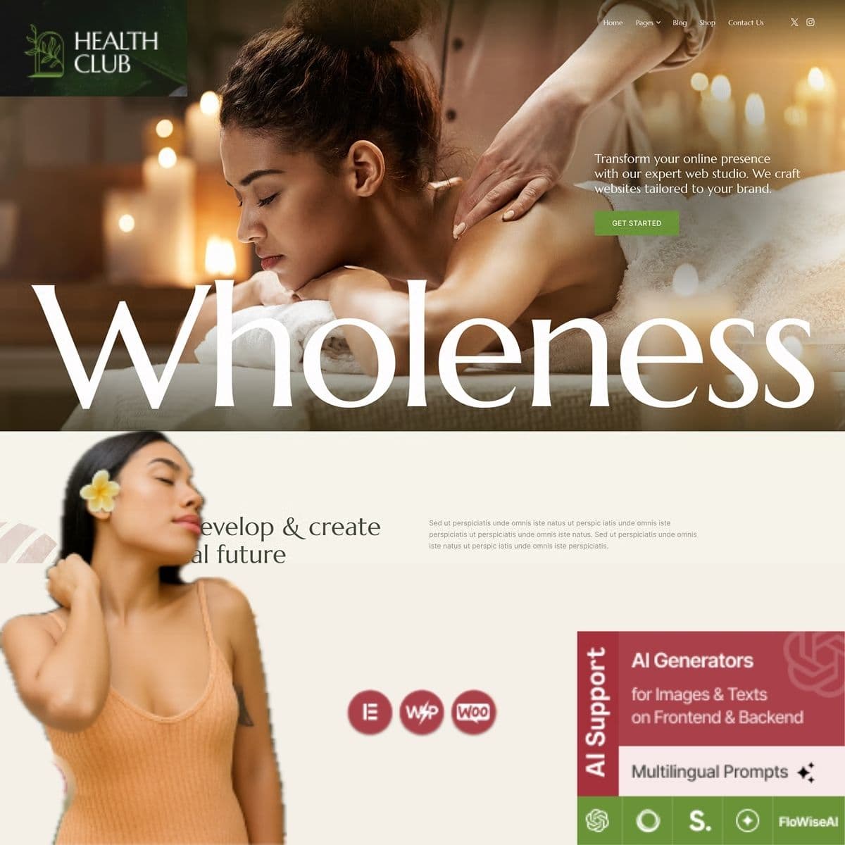 Sağlık Club - Spa Salon & Wellness WordPress Teması