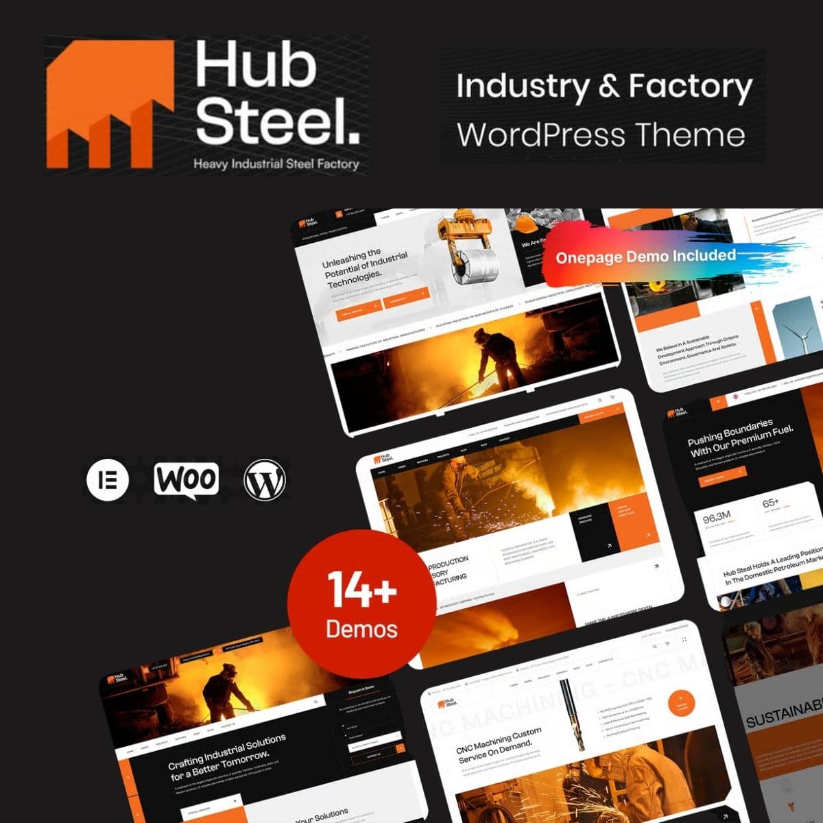 Hubsteel - Тема для промышленности и производства